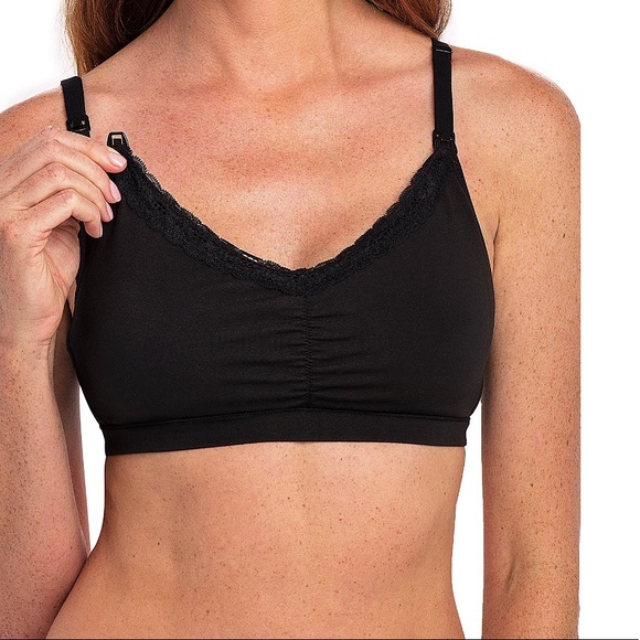 Maternity Cotton Lace Trim Bra, 2 Pack - Picture 5 of 10